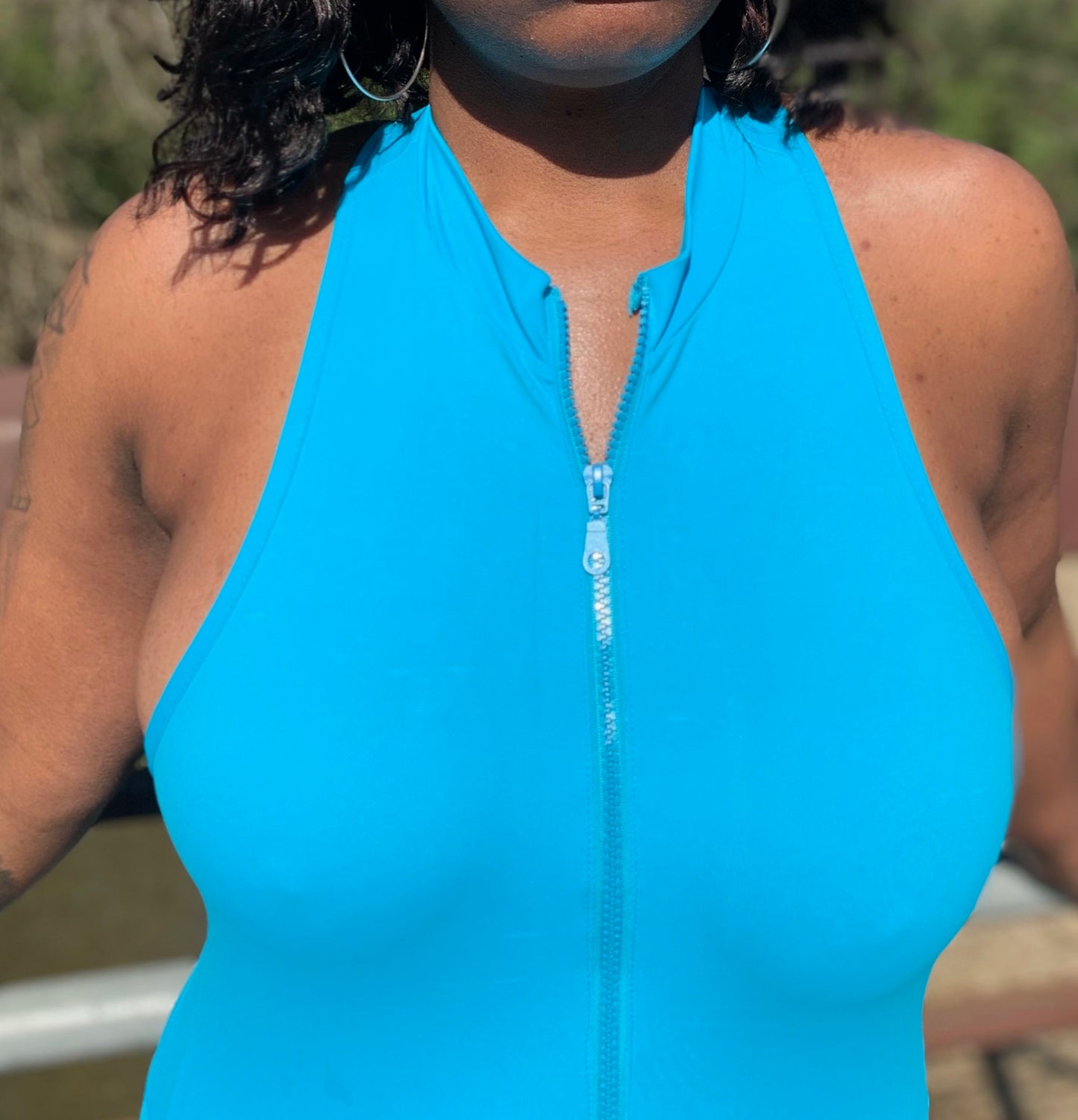Cut It Out Jumpsuit - Turquoise