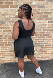 Tennis Skort Dress (Black)