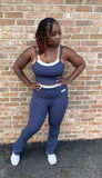 Flare Pants Set (Blue)