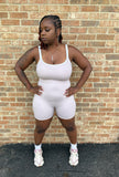 Biker Short Jumpsuit (Lavender/Gray)