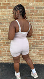 Biker Short Jumpsuit (Lavender/Gray)